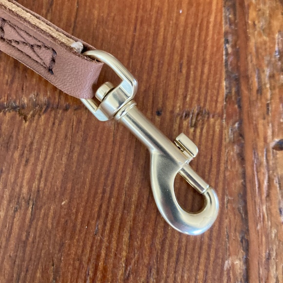 Small Dog Leash/Lead 1/2 Inch Wide, Tan with Gold Hardware, Puppytie - Picture 7 of 8